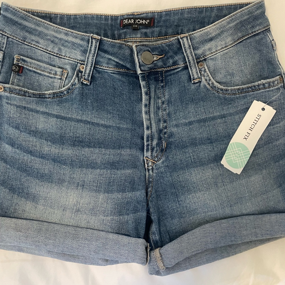 Dear John Lillie Cuffed Denim Shorts